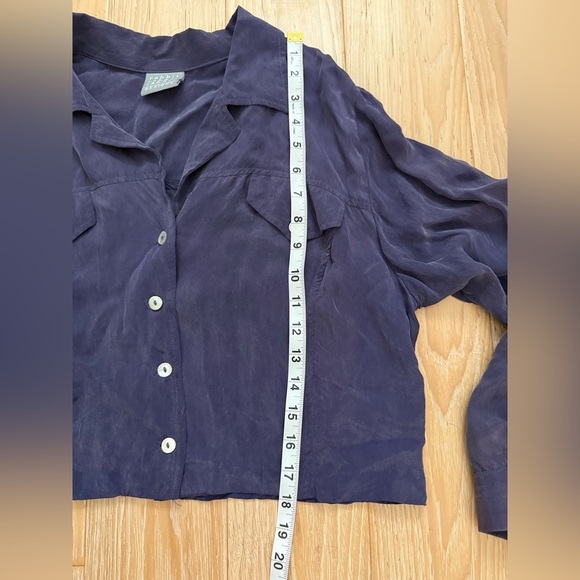 Vintage Rabbit rabbit rabbit Women's blue/ purple Blouse retro modern cropped - Picture 3 of 9